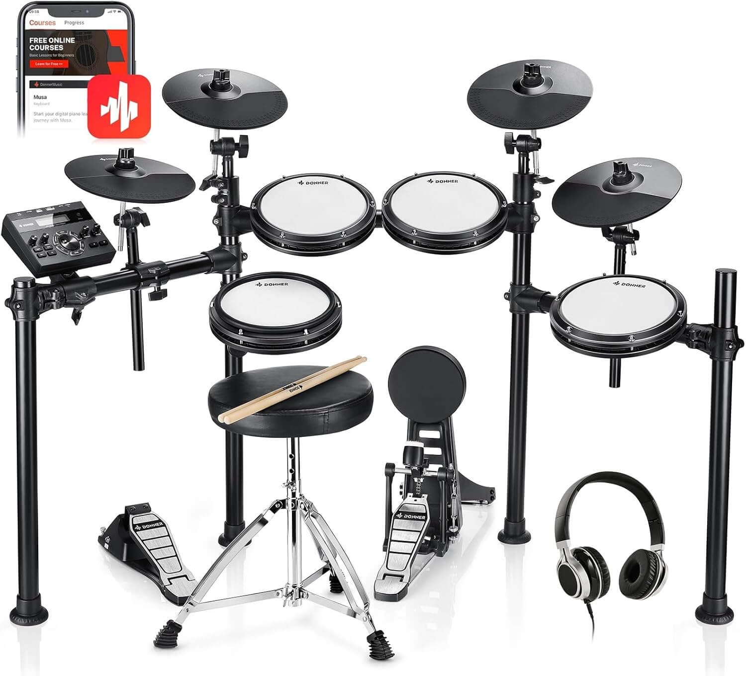 Discover the Donner DED-200X Electronic Drum Set: Your Ultimate Music Companion