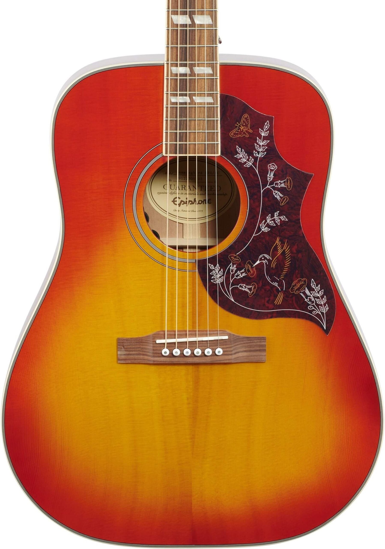 Epiphone Hummingbird Studio Acoustic-Electric Guitar, Faded Cherry
