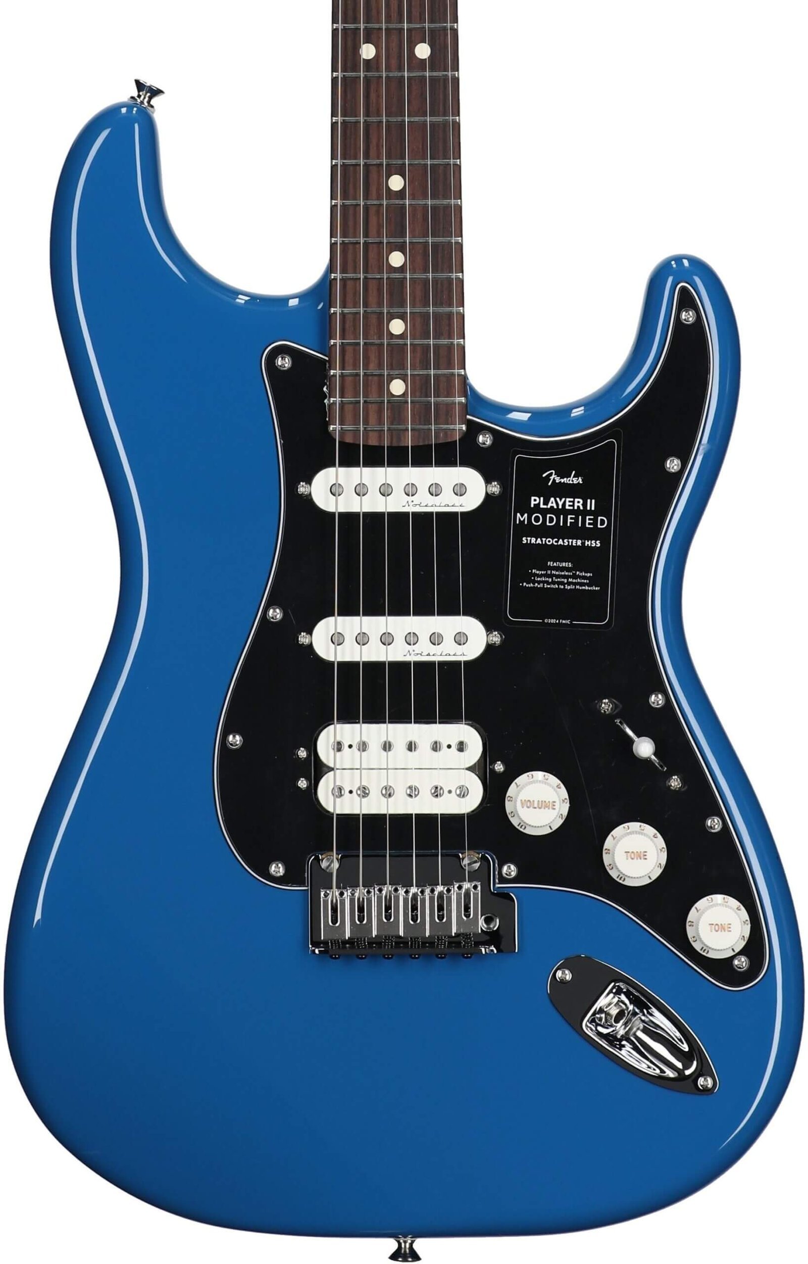 Fender Player II Modified Stratocaster HSS Electric Guitar, Rosewood Fingerboard (with Gig Bag), Electric Blue