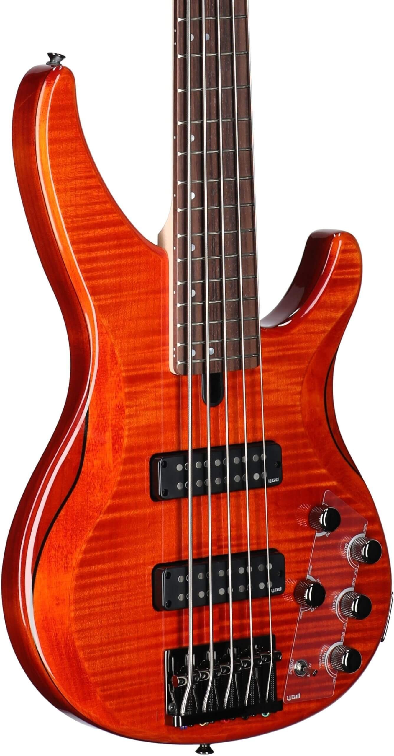 Yamaha TRBX605FM Electric Bass, 5-String Guitar, Caramel Brown