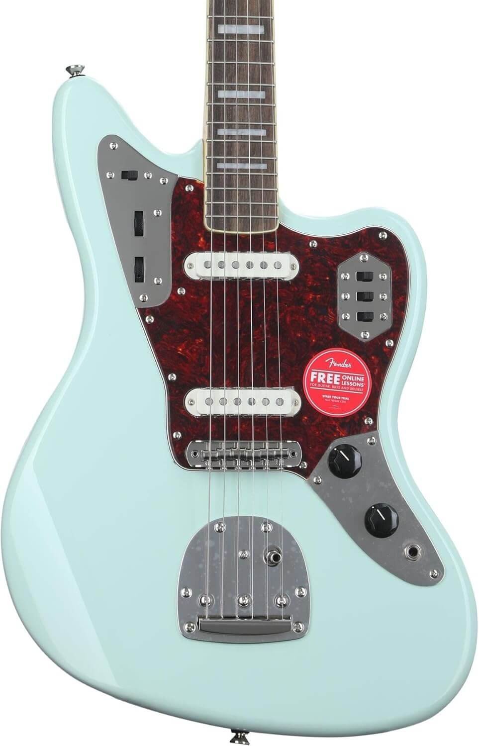 Squier Classic Vibe 60s Mustang Electric Guitar, with 2-Year Warranty, Sonic Blue, Laurel Fingerboard